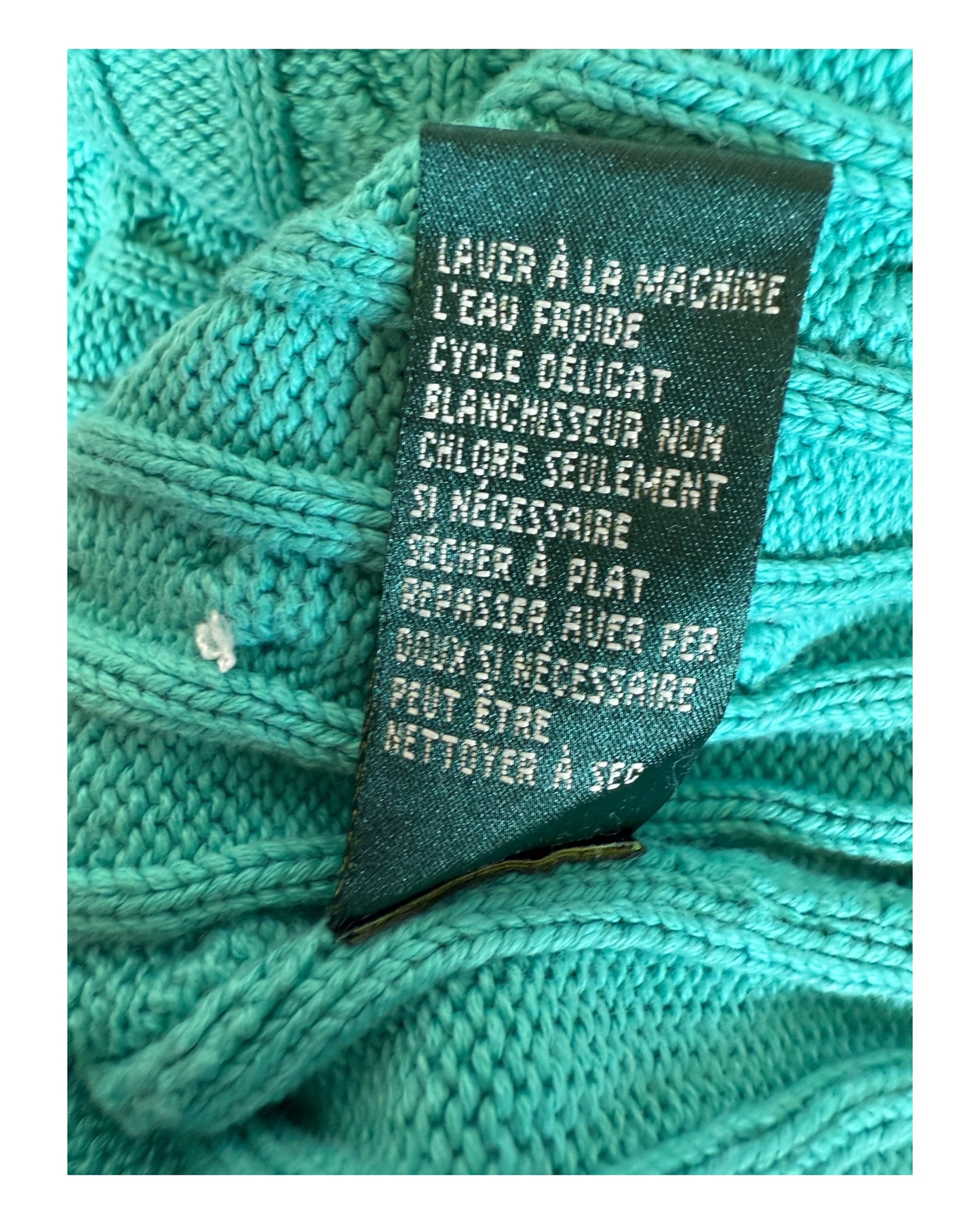 Polo Ralph Lauren Zopfmuster Pullover türkis Größe M