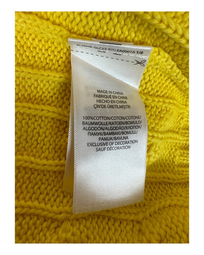 Polo Ralph Lauren Zopfmuster Pullover gelb Größe S