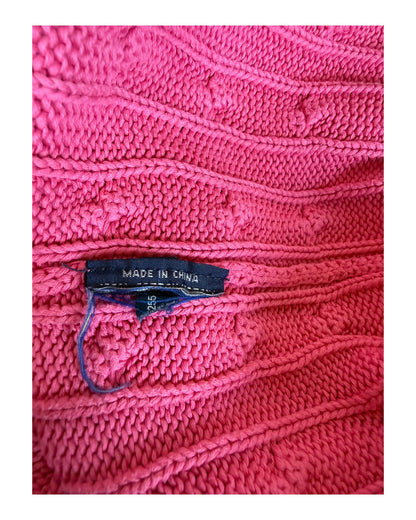 Polo Ralph Lauren Zopfmuster Pullover pink Größe L