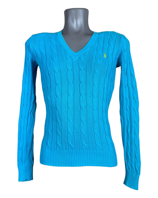 Polo Ralph Lauren Zopfmuster Pullover türkis Größe S