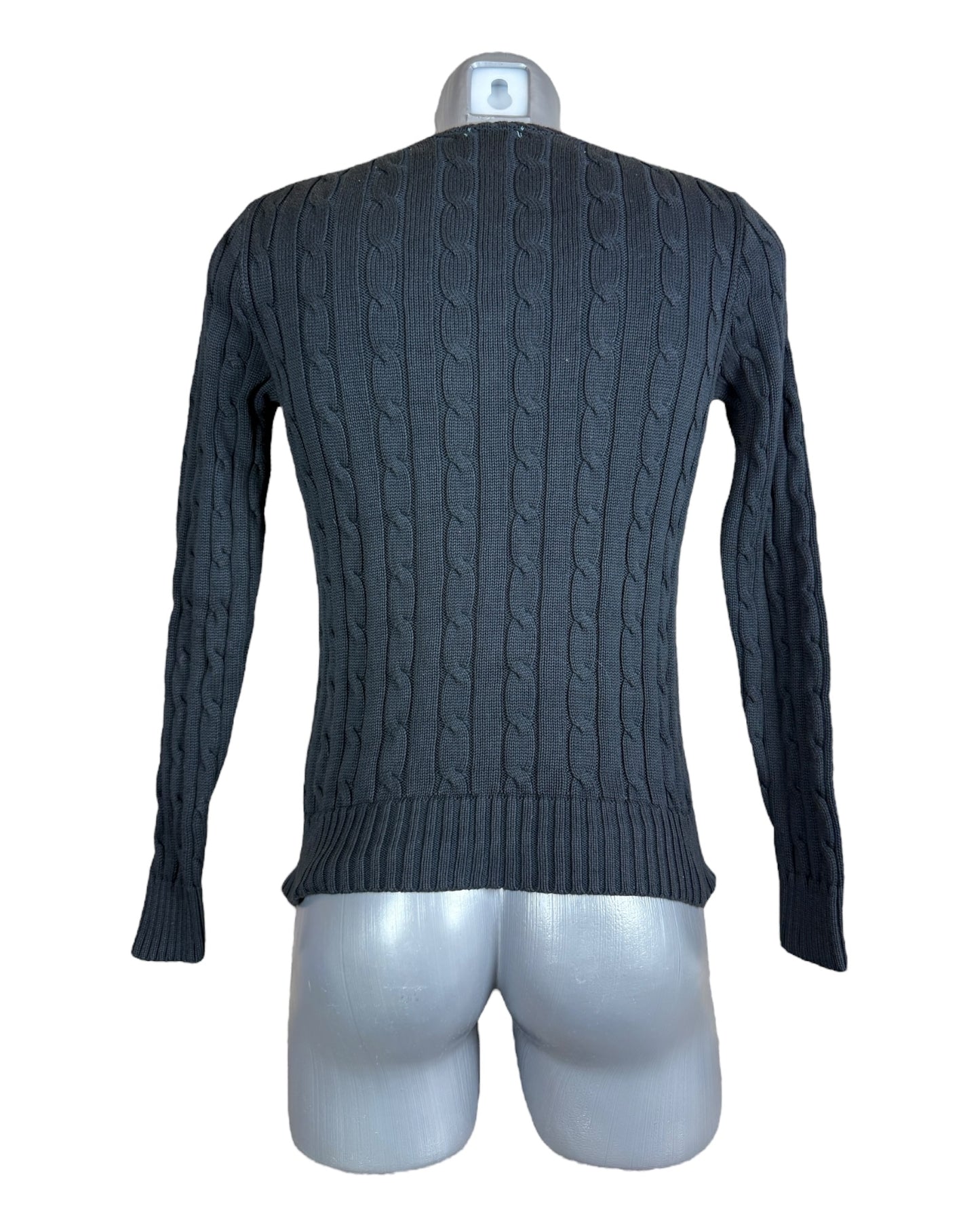 Polo Ralph Lauren Zopfmuster Pullover schwarz Größe S