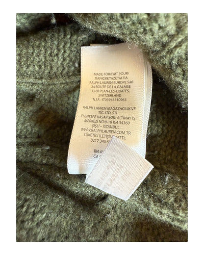 Polo Ralph Lauren Zopfmuster Pullover grün Größer S
