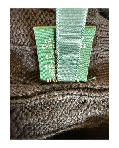 Polo Ralph Lauren Zopfmuster Strickjacke schwarz Größe M