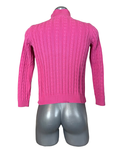 Polo Ralph Lauren Zopfmuster Strickjacke rosa Größe S