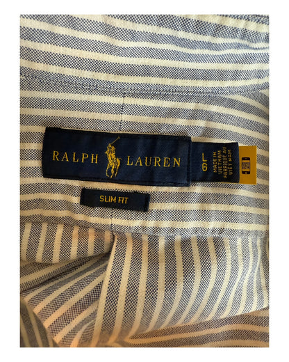 Polo Ralph Lauren Oxfordhemd hellblau weiß gestreift Größe L