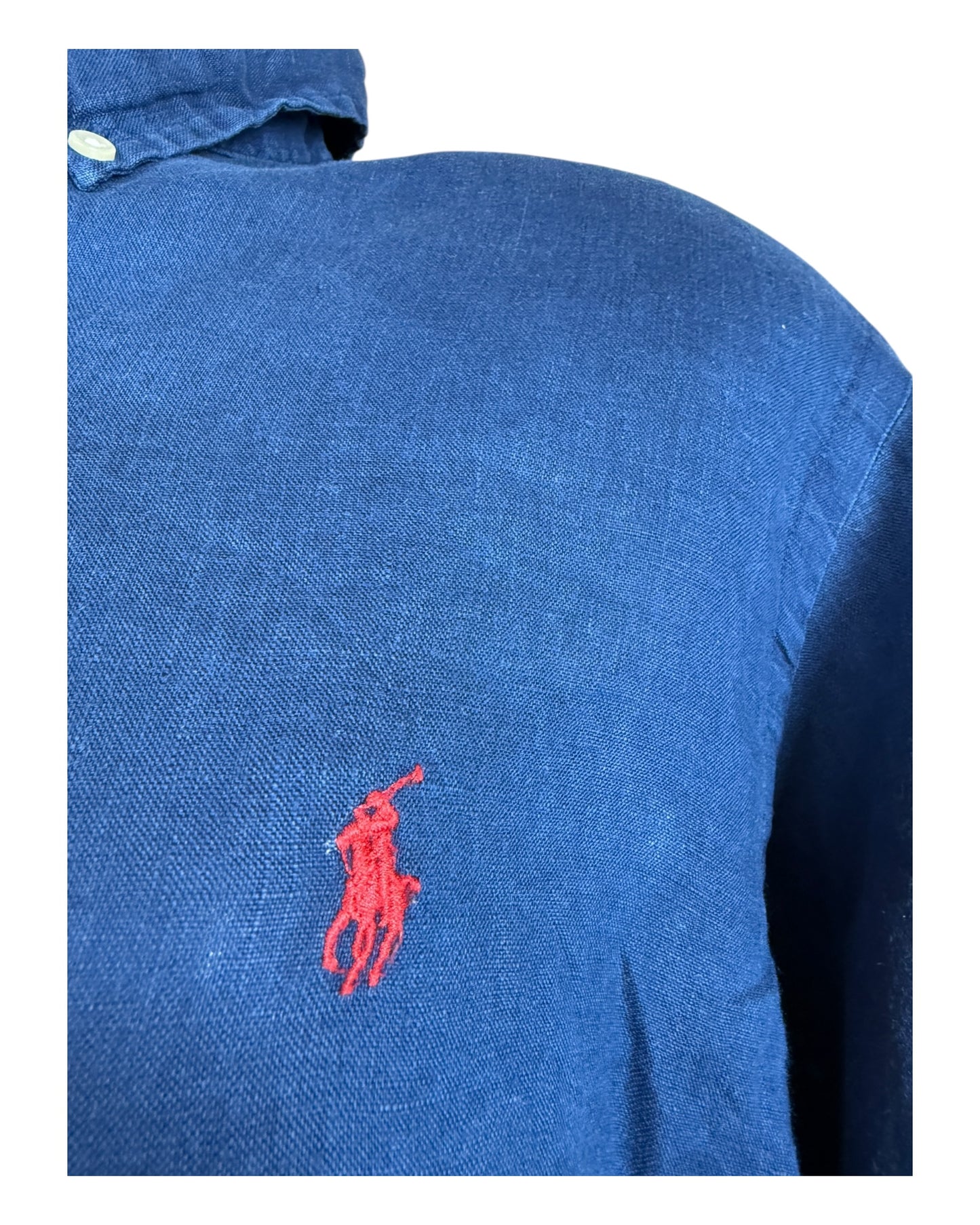 Polo Ralph Lauren Leinenhemd marineblau Größe L