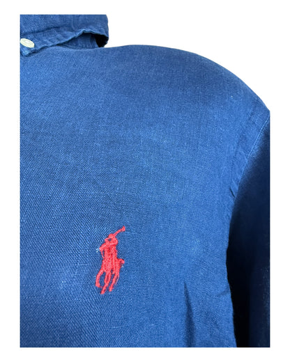 Polo Ralph Lauren Leinenhemd marineblau Größe L