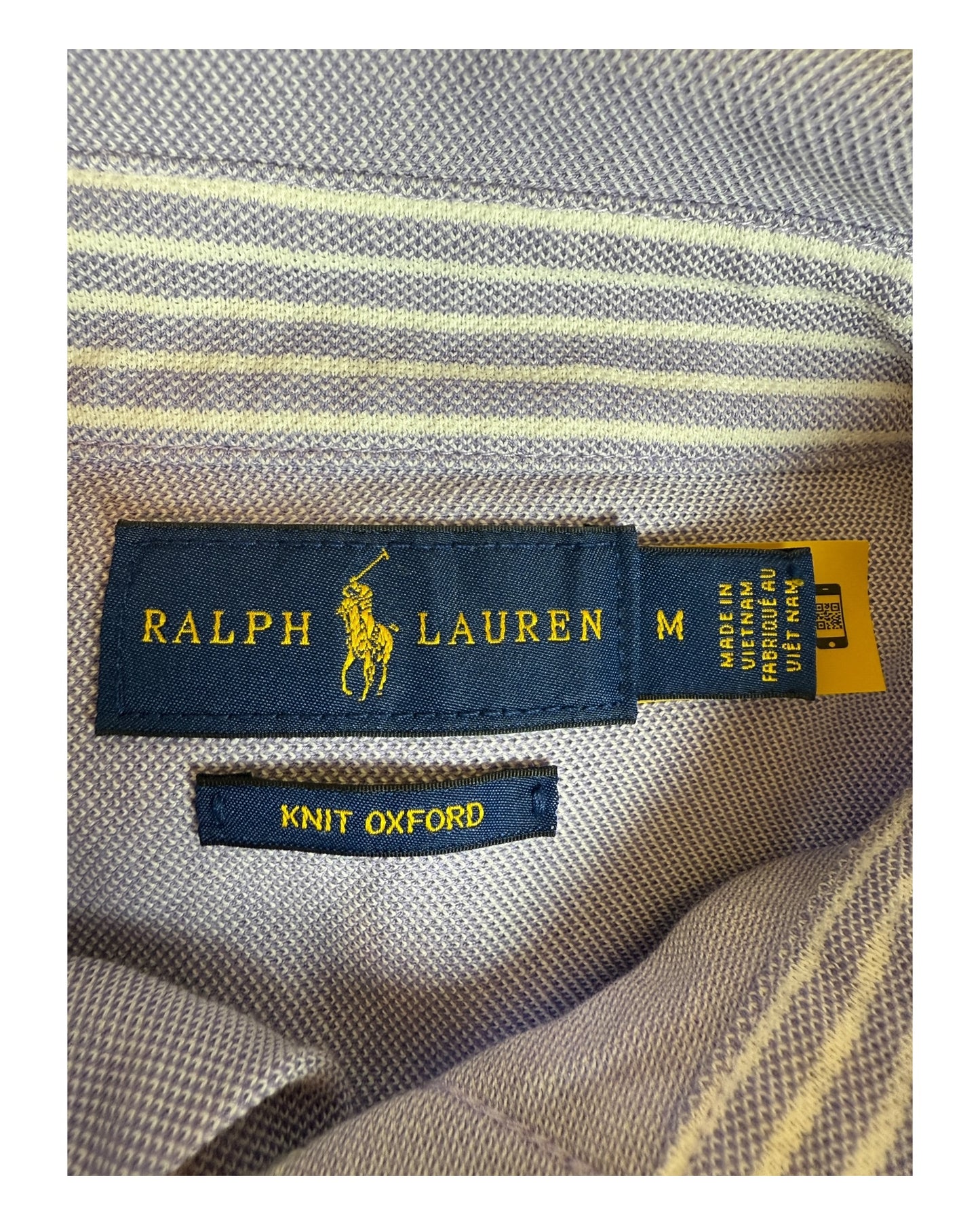 Polo Ralph Lauren Knit Oxford Bluse flieder Größe M