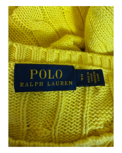 Polo Ralph Lauren Zopfmuster Pullover gelb Größe S