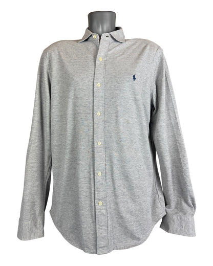 Polo Ralph Lauren Knit Oxfordhemd grau Größe L