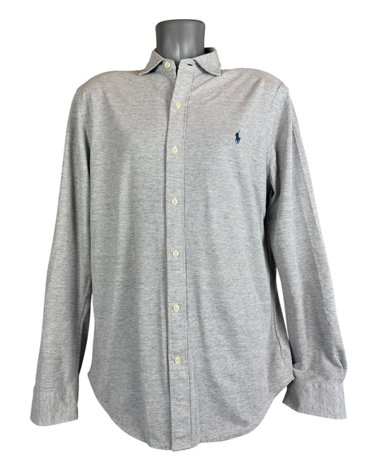 Polo Ralph Lauren Knit Oxfordhemd grau Größe L