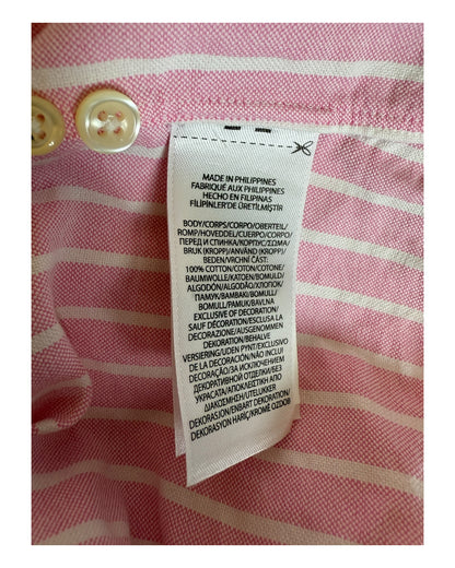 Polo Ralph Lauren Oxfordhemd rosa weiß gestreift Größe L