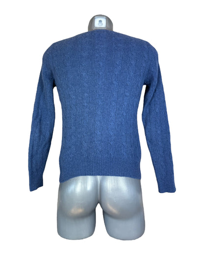 Polo Ralph Lauren Zopfmuster Pullover blau Größe S