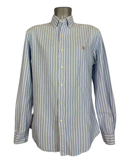 Polo Ralph Lauren Oxfordhemd hellblau weiß gestreift Größe M
