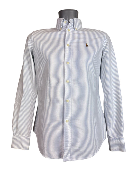 Polo Ralph Lauren Oxford Bluse hellblau weiß gestreift Größe S