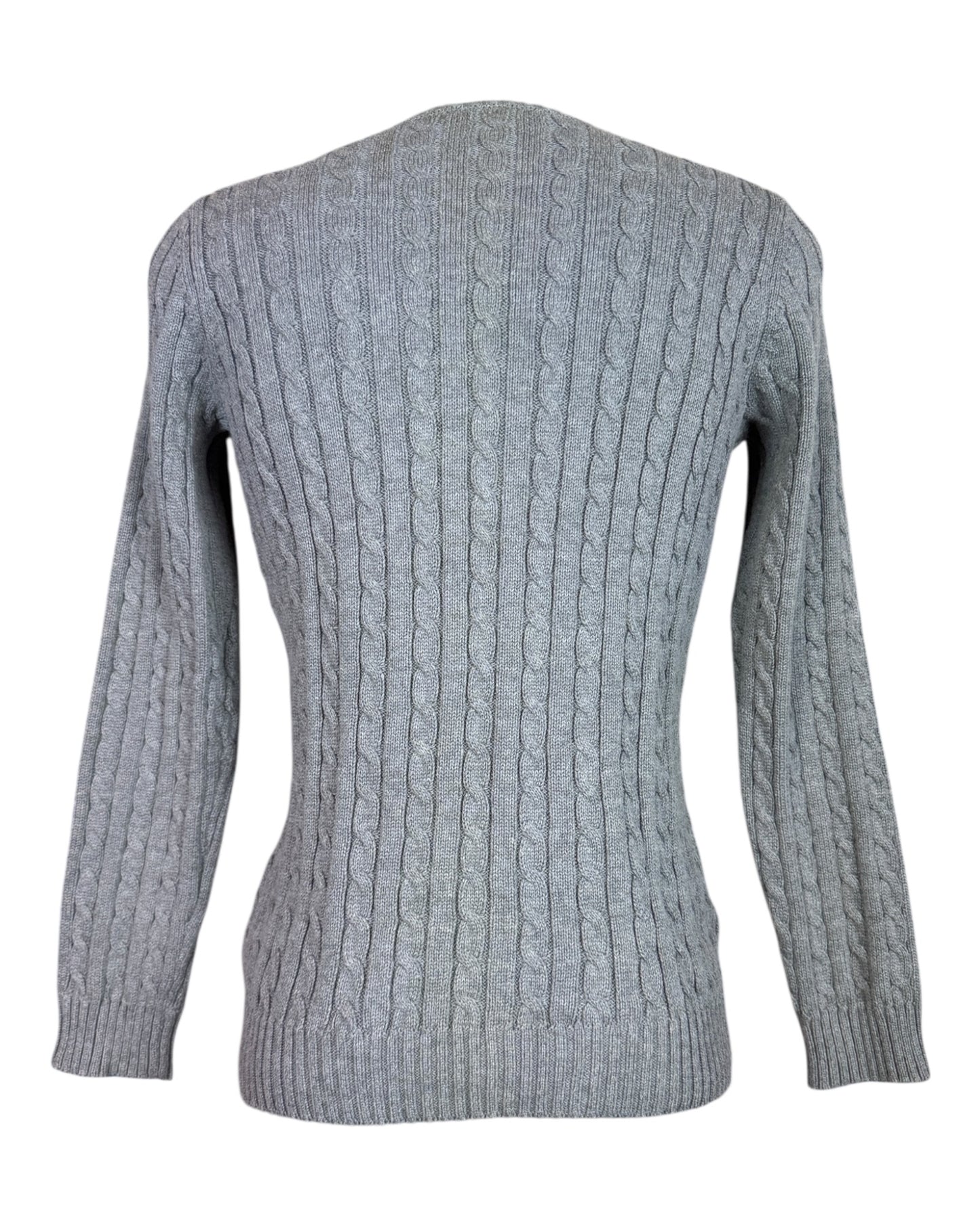 Polo Ralph Lauren Zopfmuster Pullover grau Größe S
