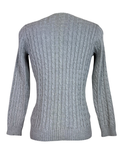 Polo Ralph Lauren Zopfmuster Pullover grau Größe S