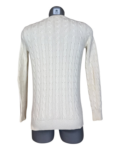 Polo Ralph Lauren Zopfmuster Cardigan creme Größe S