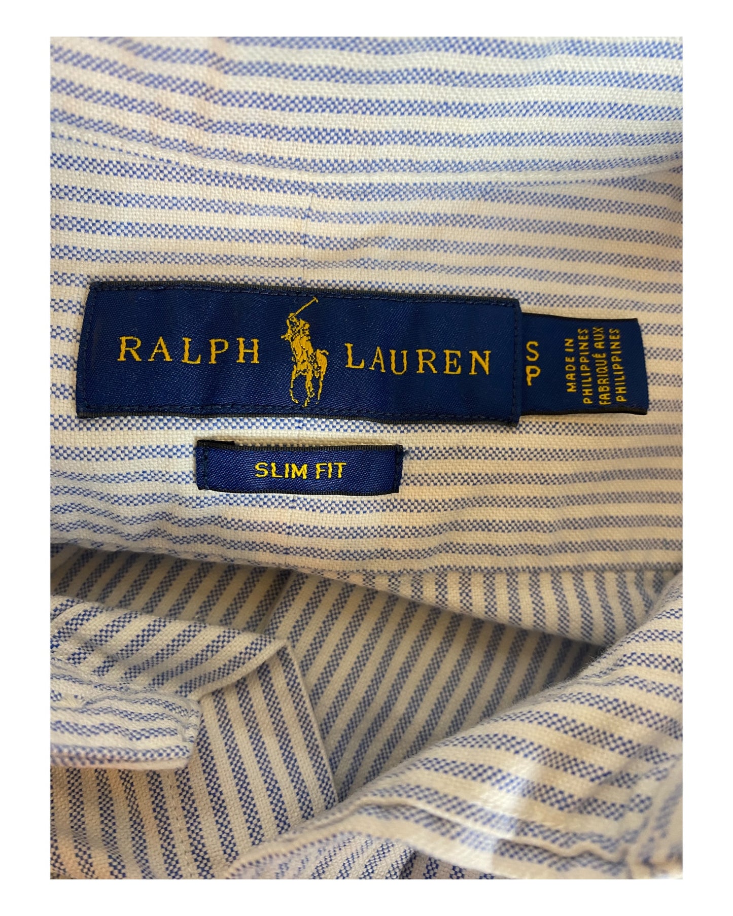 Polo Ralph Lauren Oxfordhemd blau weiß gestreift Größe S