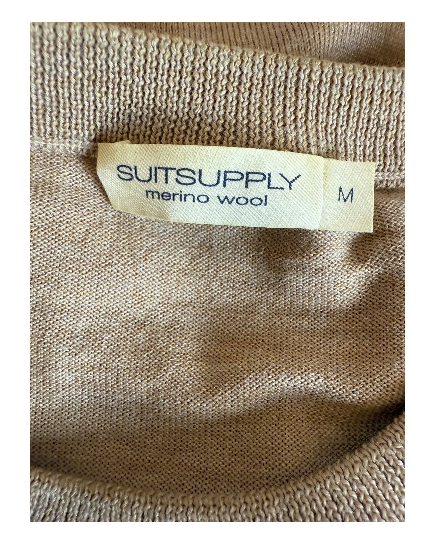 Suit Supply Pullover Merinowolle beige Größe M