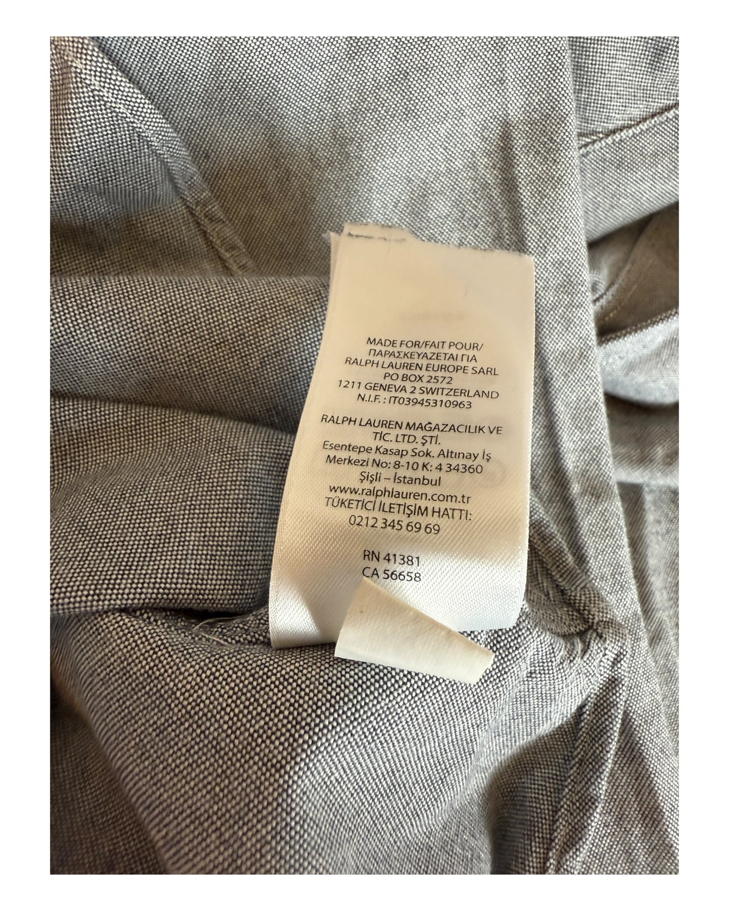Polo Ralph Lauren Oxfordhemd grau Größe M