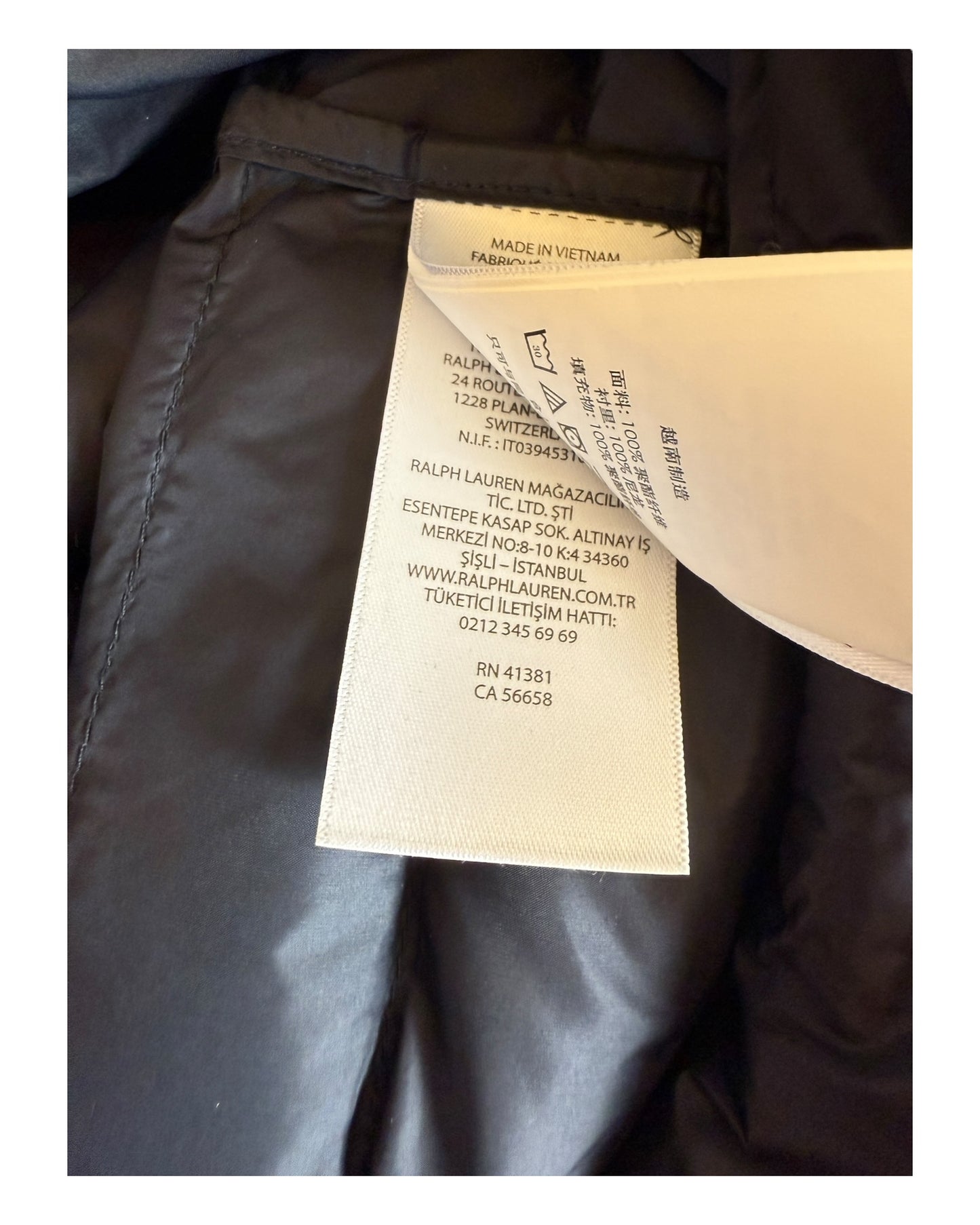 Polo Ralph Lauren Steppjacke schwarz Größe S