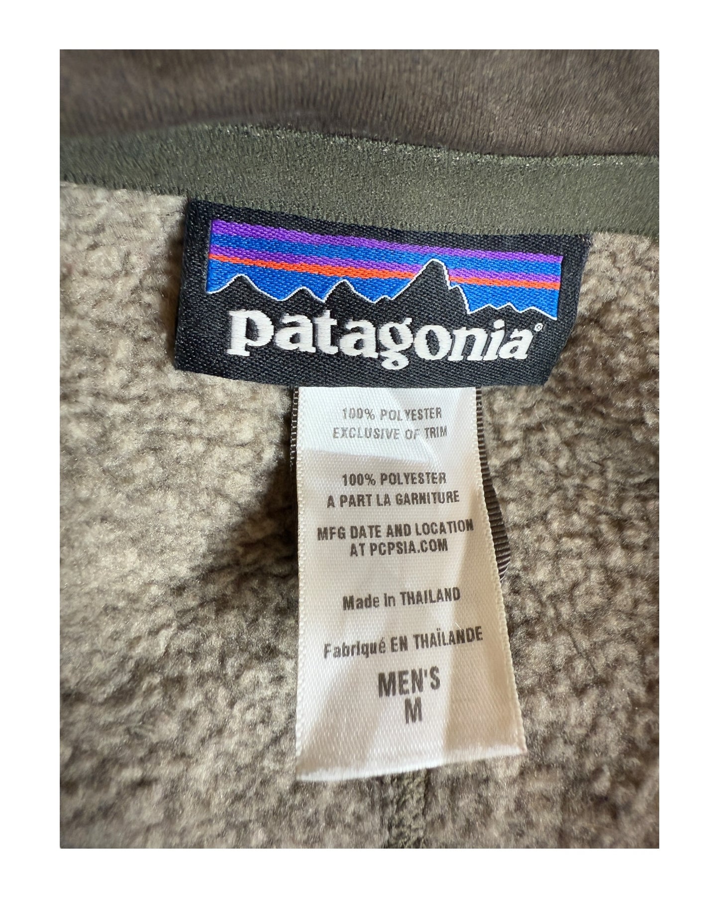 Patagonia Fleece Jacke braun meliert Größe M