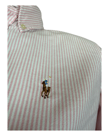 Polo Ralph Lauren Oxford Bluse rosa weiß gestreift Größe S