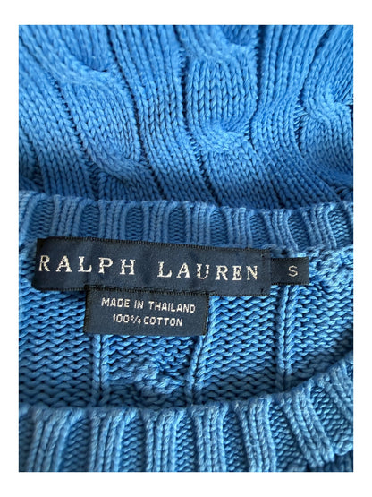 Polo Ralph Lauren Zopfmuster Pullover blau Größe S