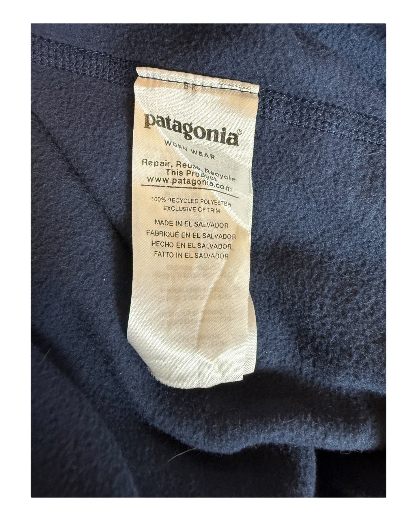 Patagonia Fleece Half Zip Pullover marineblau Größe XL