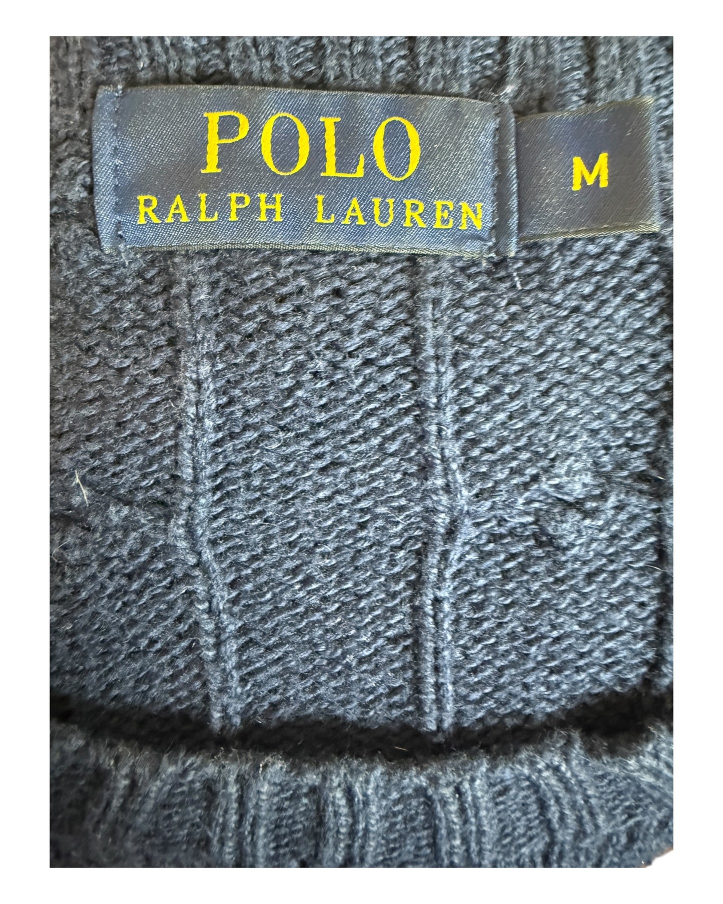 Polo Ralph Lauren Zopfmuster Pullover marineblau Größe M