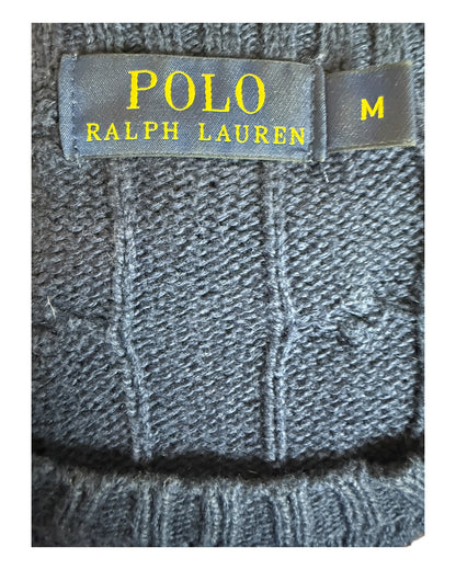 Polo Ralph Lauren Zopfmuster Pullover marineblau Größe M