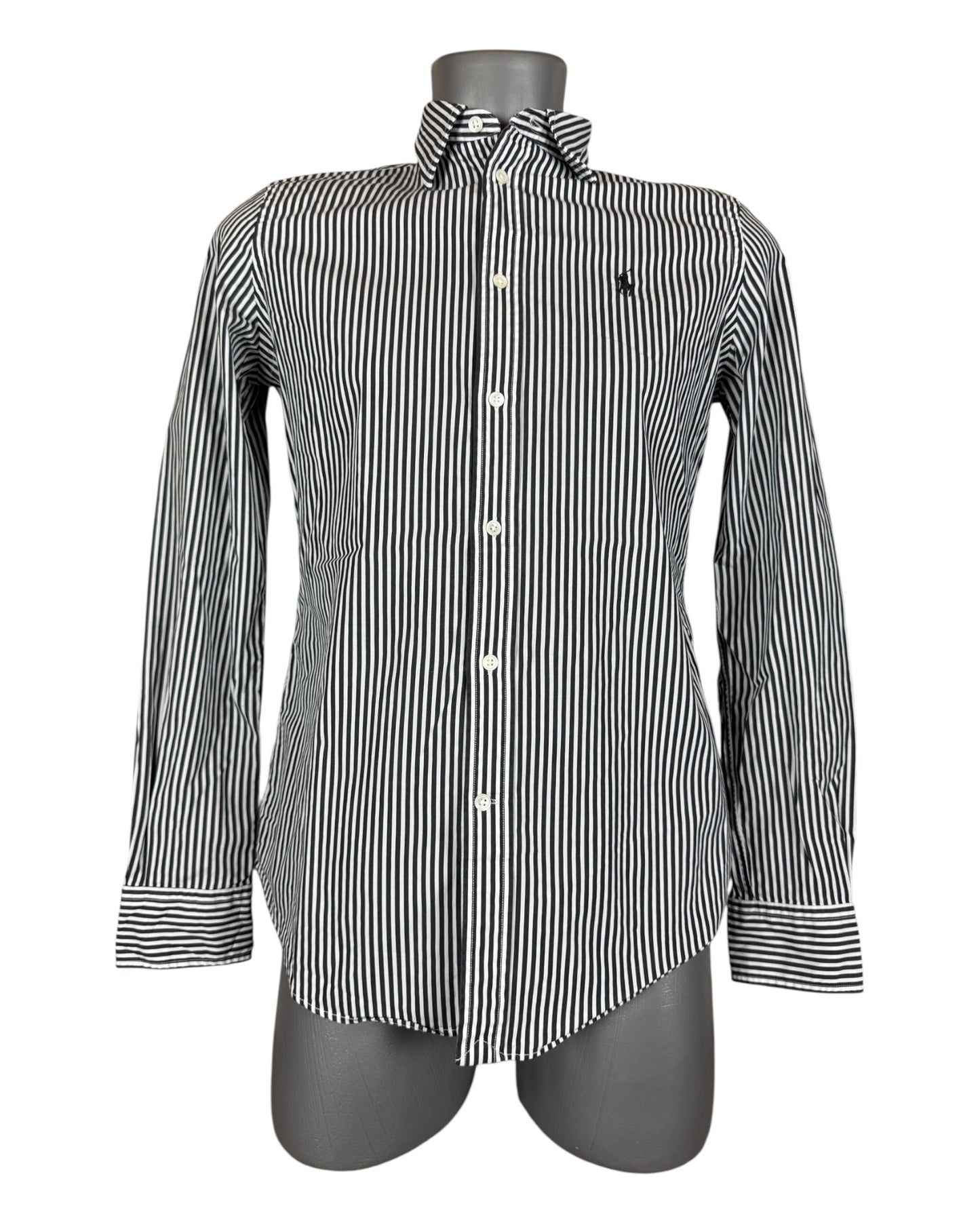 Polo Ralph Lauren Bluse schwarz weiß gestreift Größe M