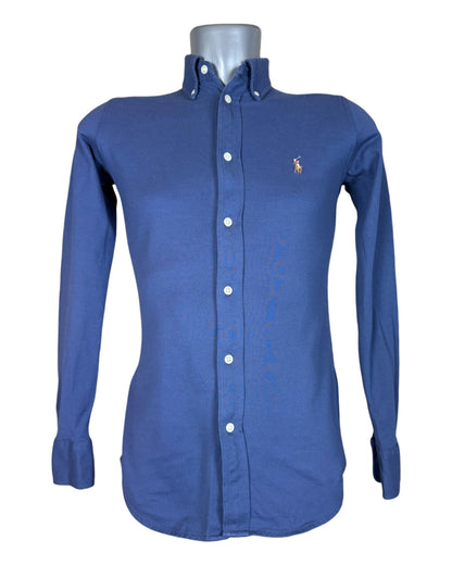 Polo Ralph Lauren Knit Oxford Bluse marineblau Größe S