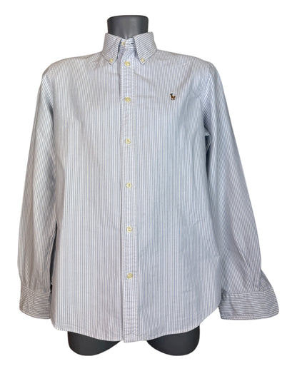 Polo Ralph Lauren Oxfordhemd hellblau weiß gestreift Größe L