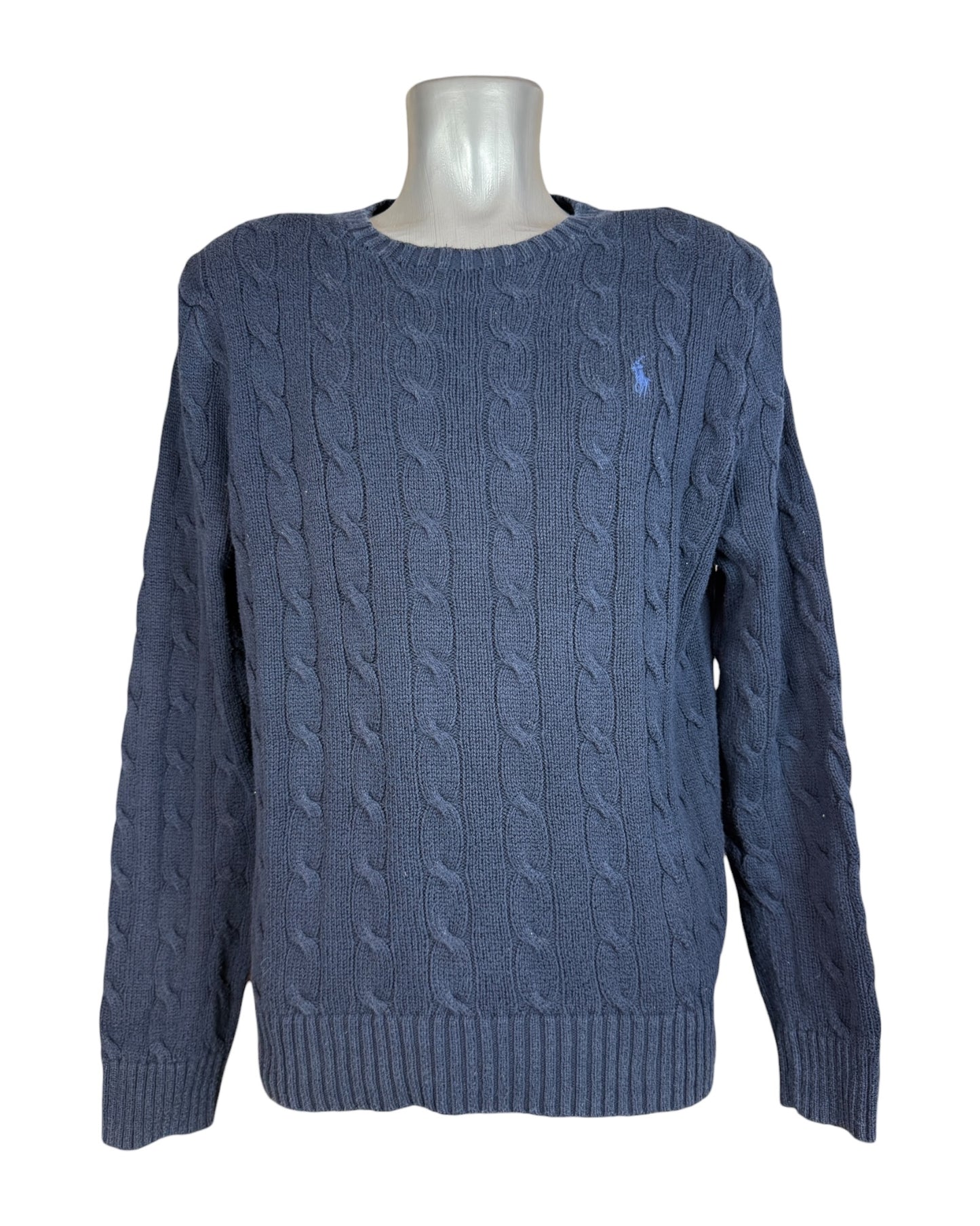 Polo Ralph Lauren Zopfmuster Pullover marineblau Größe S