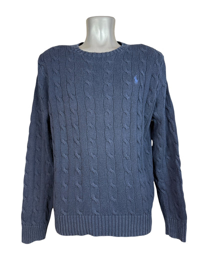 Polo Ralph Lauren Zopfmuster Pullover marineblau Größe S