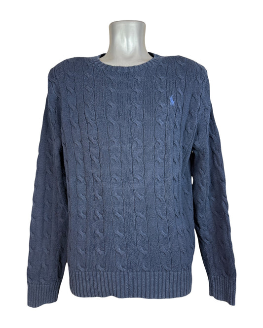 Polo Ralph Lauren Zopfmuster Pullover marineblau Größe S