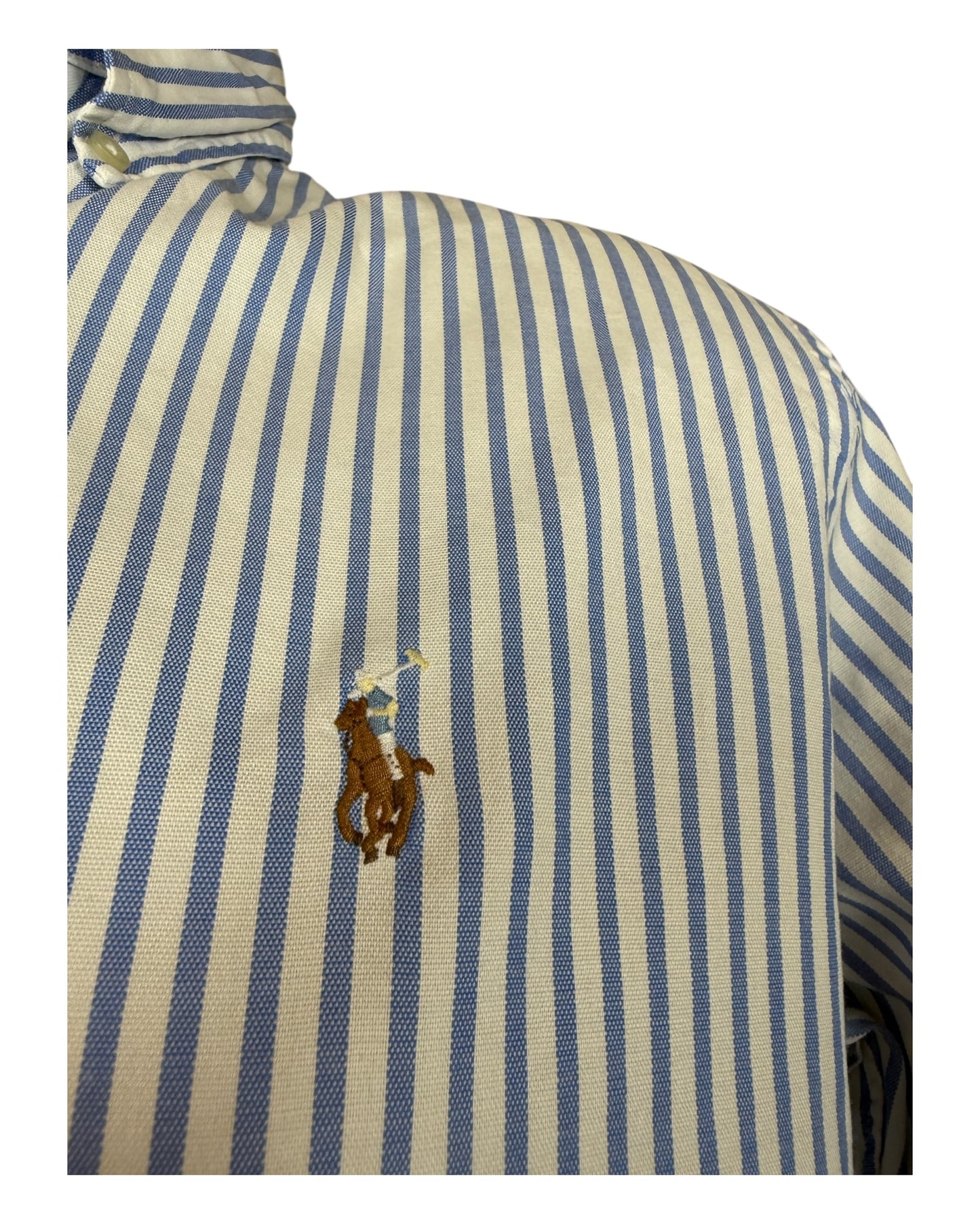 Polo Ralph Lauren Oxfordhemd hellblau weiß gestreift Größe M