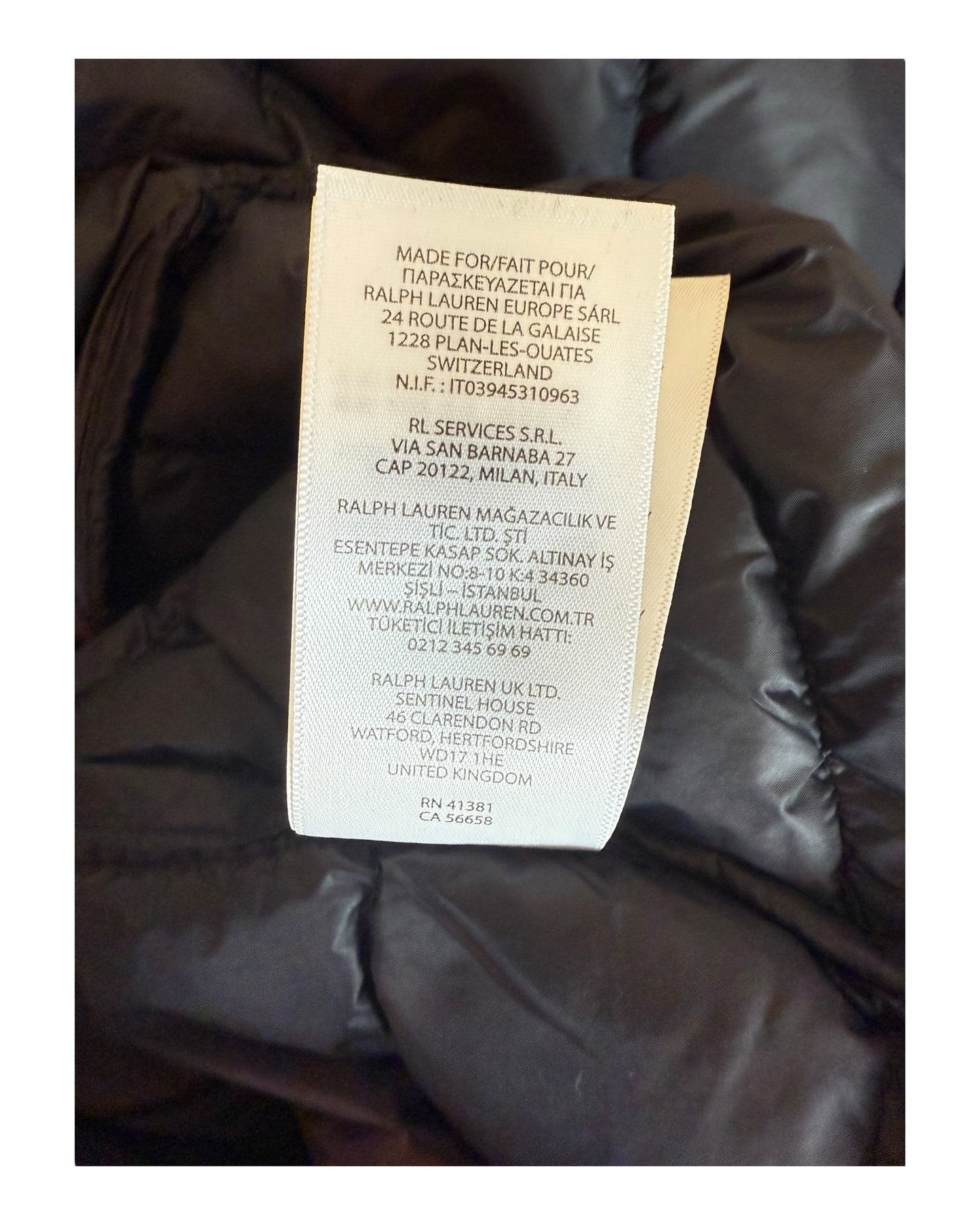 Polo Ralph Lauren Steppweste schwarz Größe M