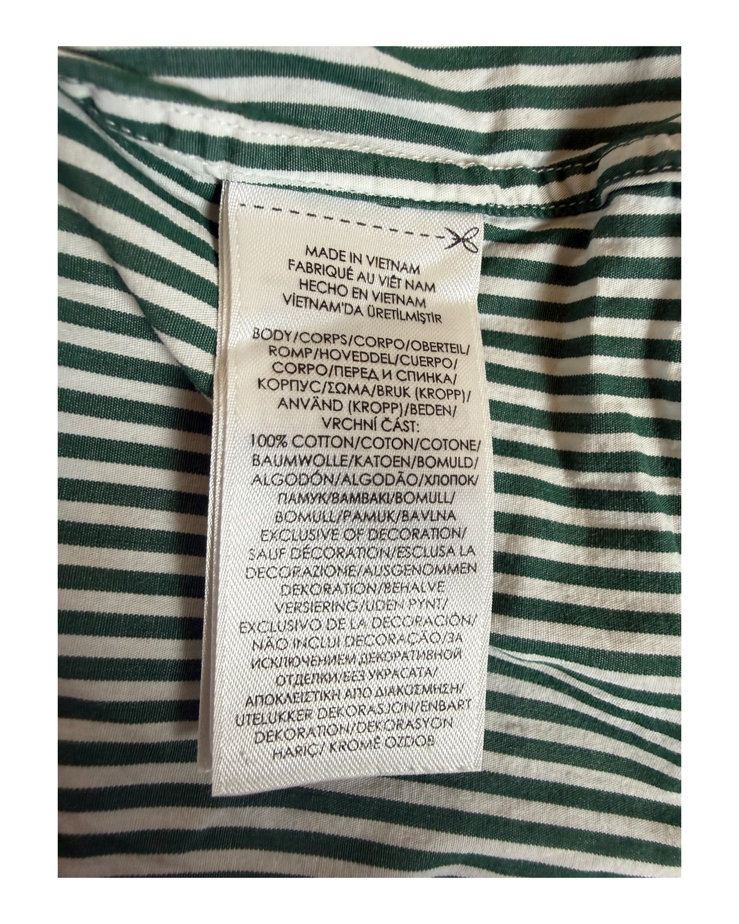 Polo Ralph Lauren Hemd grün weiß gestreift Größe M