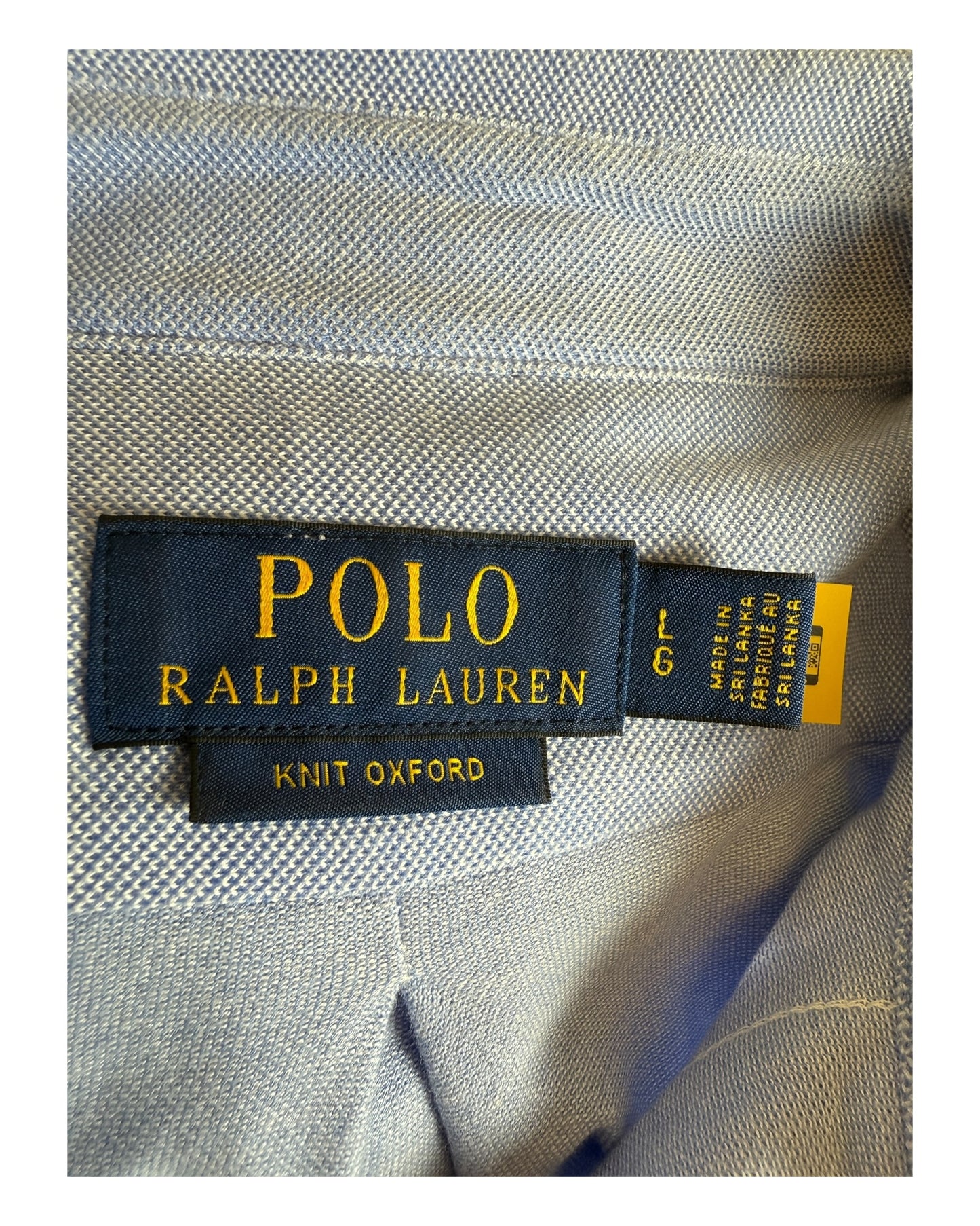 Polo Ralph Lauren Knit Oxfordhemd hellblau Größe L