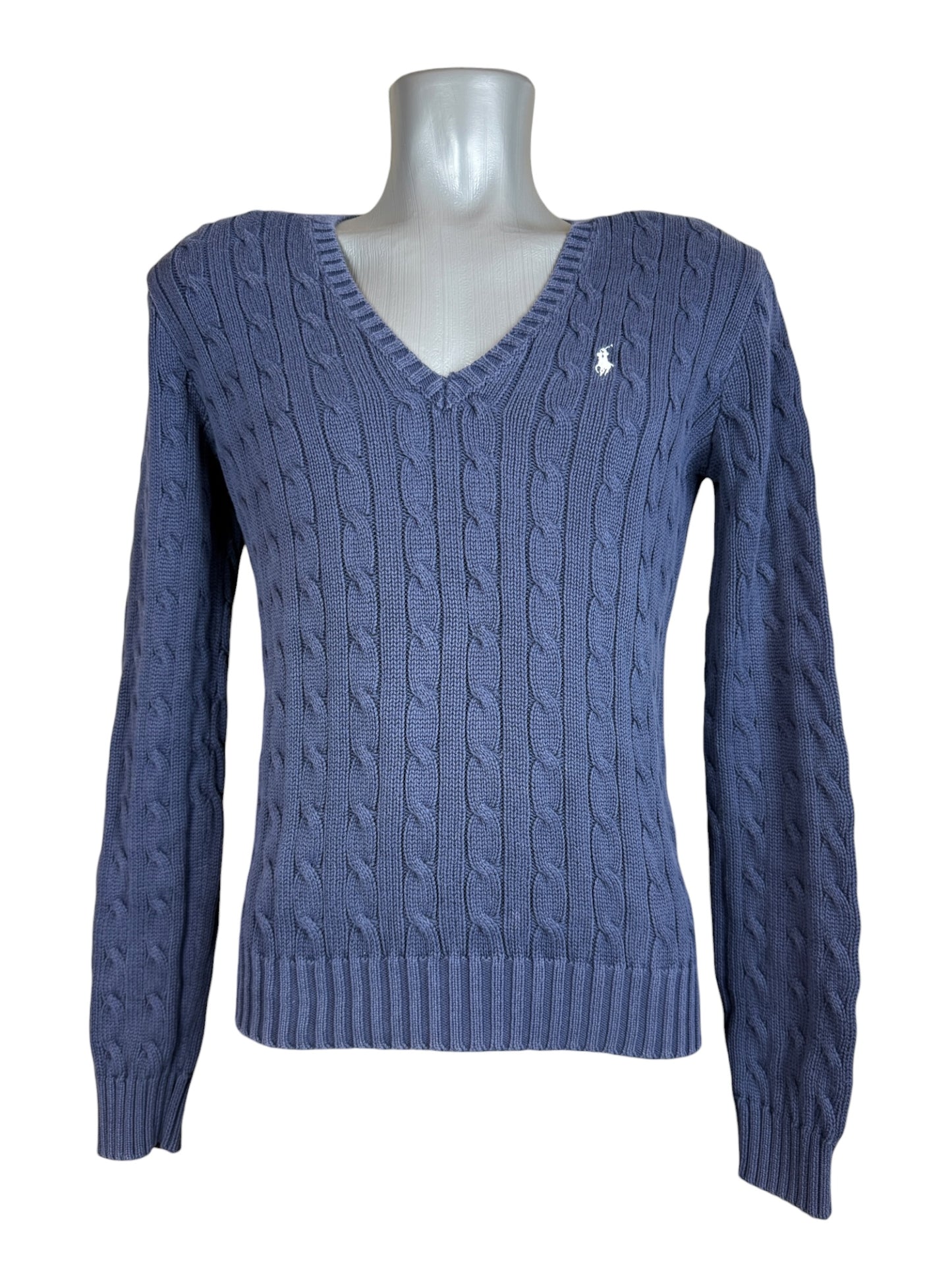 Polo Ralph Lauren Zopfmuster Pullover marineblau Größe M