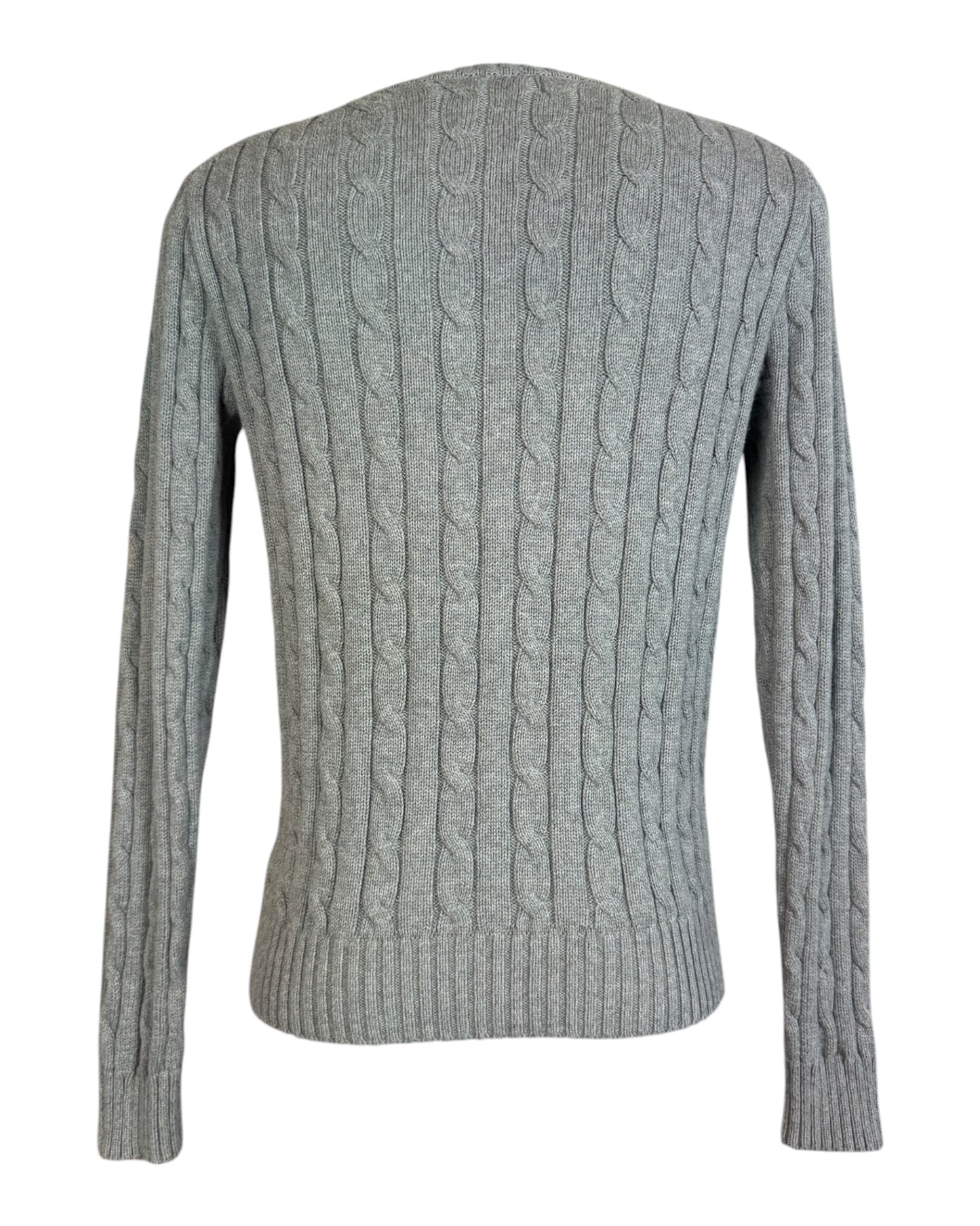 Polo Ralph Lauren Zopfmuster Pullover grau Größe M