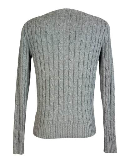 Polo Ralph Lauren Zopfmuster Pullover grau Größe M