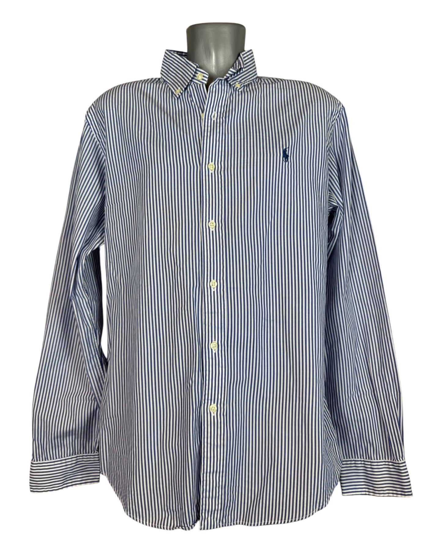 Polo Ralph Lauren Hemd blau weiß gestreift Größe L