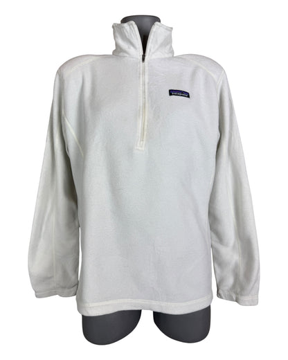 Patagonia Fleece Half Zip Pullover weiß creme Größe L