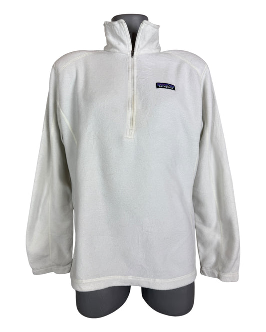Patagonia Fleece Half Zip Pullover weiß creme Größe L