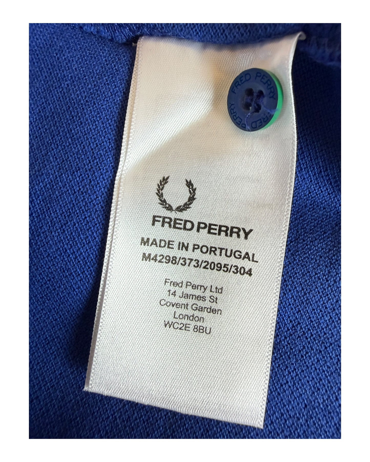 Fred Perry Poloshirt blau Größe M