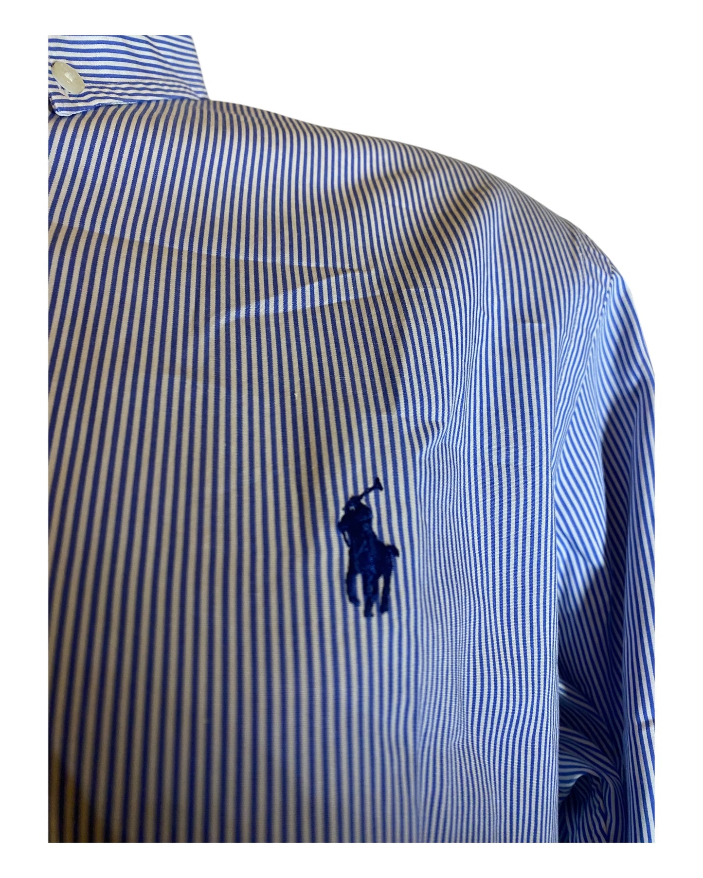 Polo Ralph Lauren Hemd blau weiß gestreift Größe M